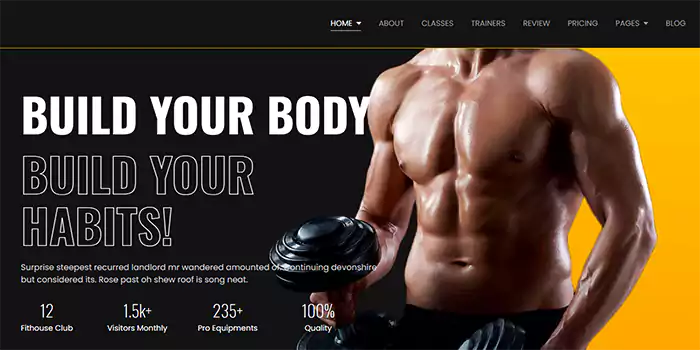 Fitness Gym Website Designing